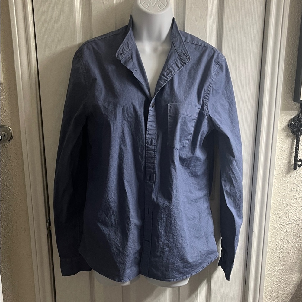 Express Men's Blue Casual Dress Shirt
